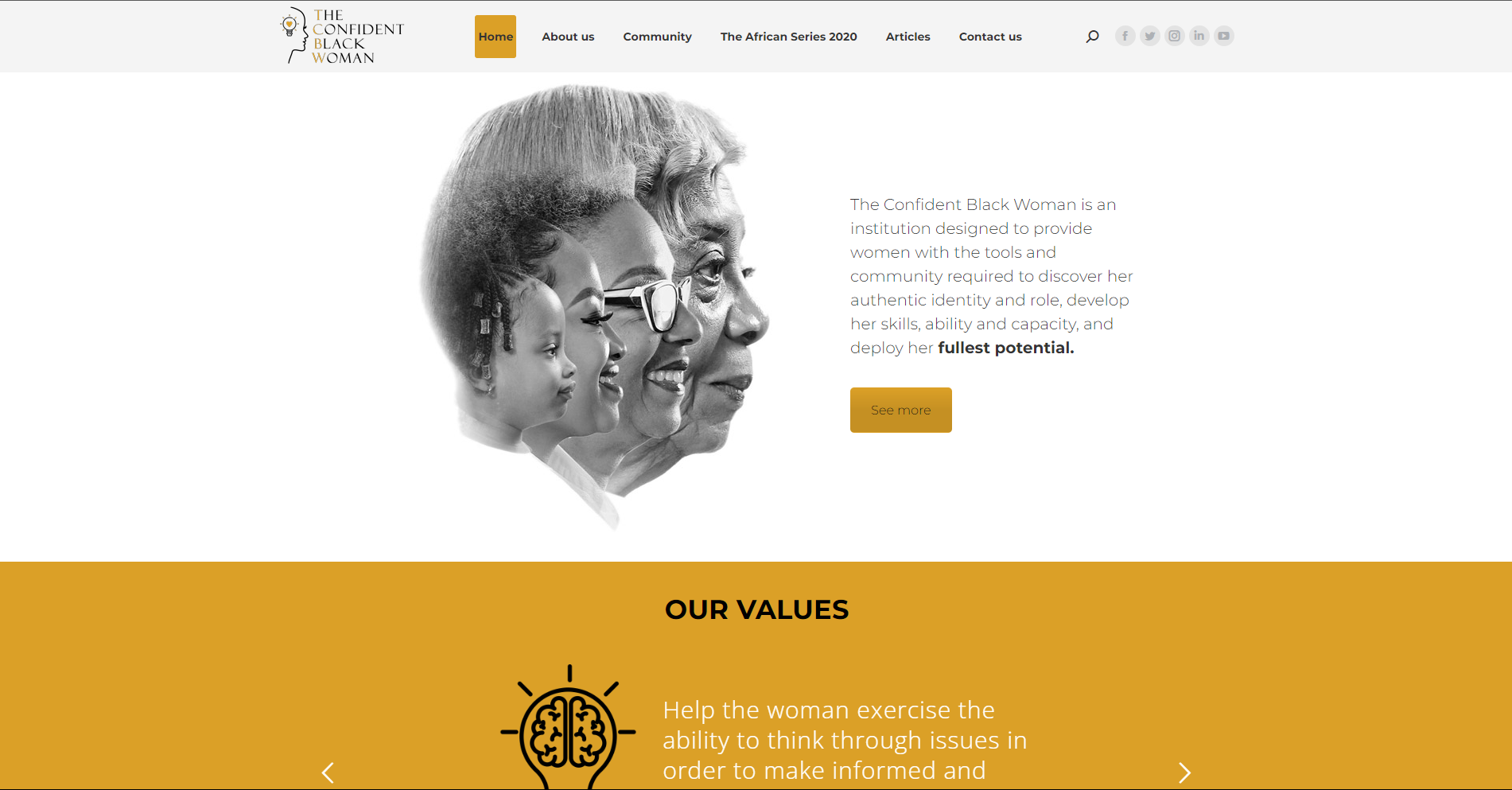 The confident black woman image